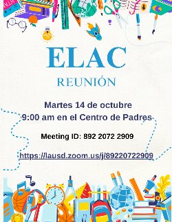 ELAC Meeting Flyer - English